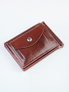 YK Зажим для денег с монетницей на кнопке "T-120"