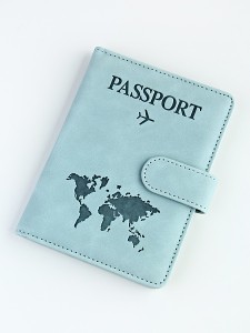 YO Обложка на паспорт c кнопкой "Travel 101" (эко-кожа) 