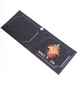 Обложка на удостоверение МВД гербом (матовая) 