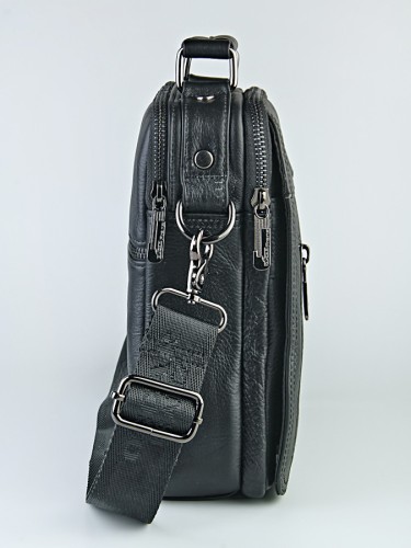 Сумка мужская "0075S" (черн./нат.кожа)